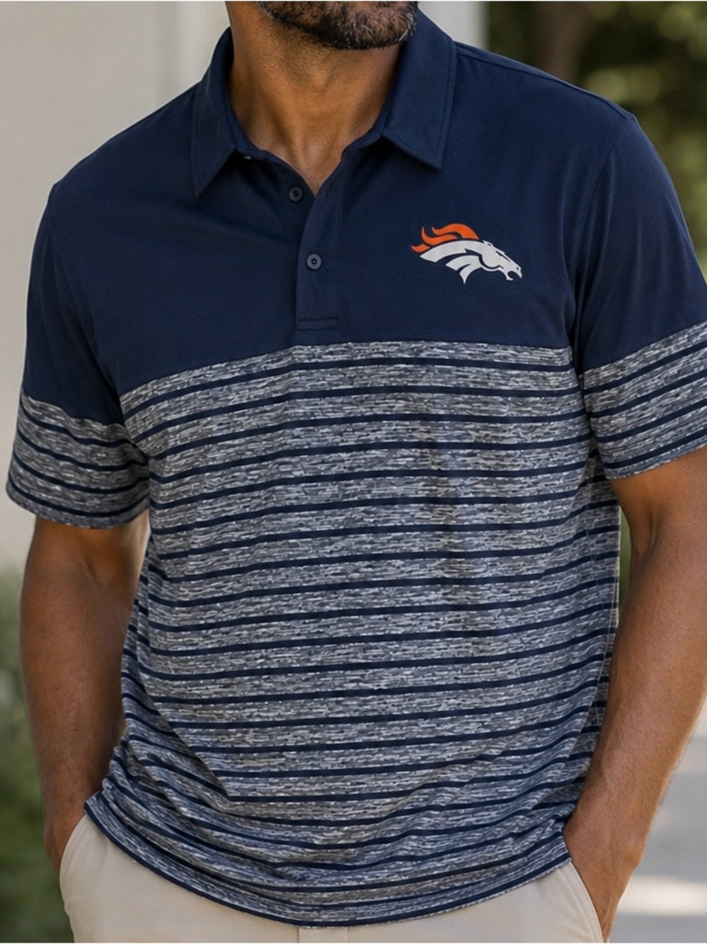 NFL Fanatics Denver Broncos Polo Shirt | Size L | NWT